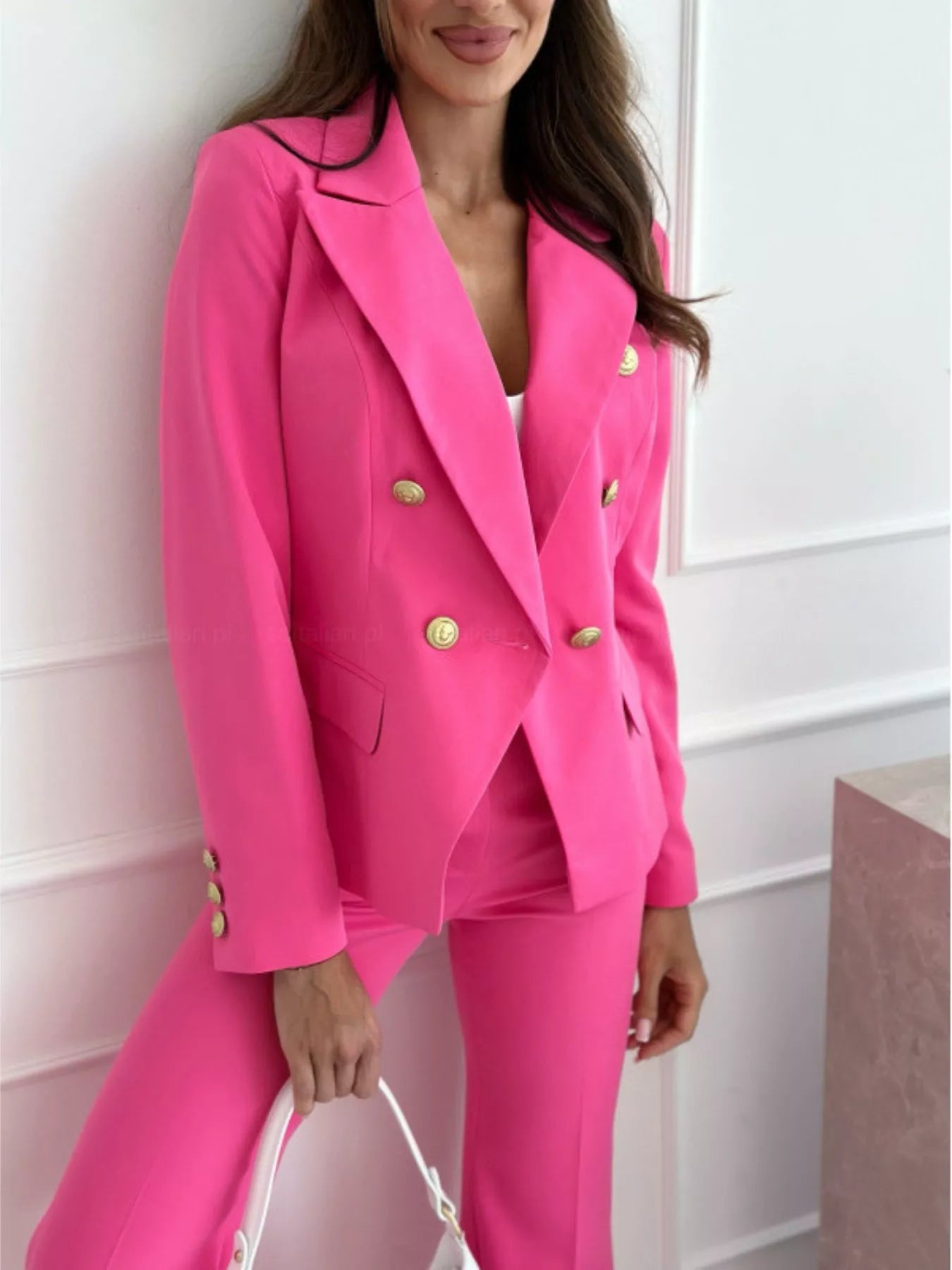 Double-Breasted Long Sleeve Blazer