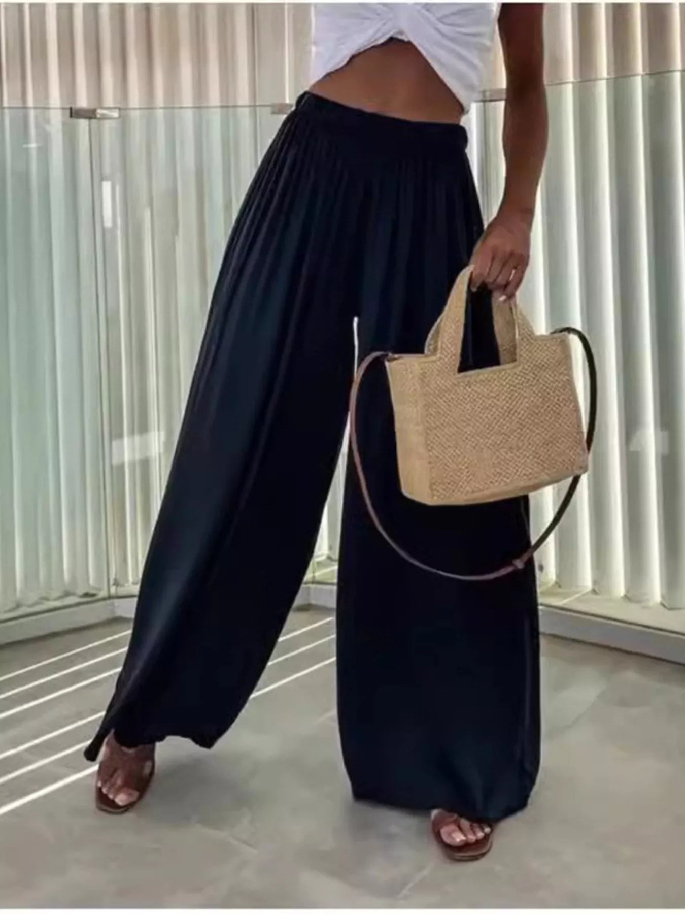 Wide-Leg Flowy Pants