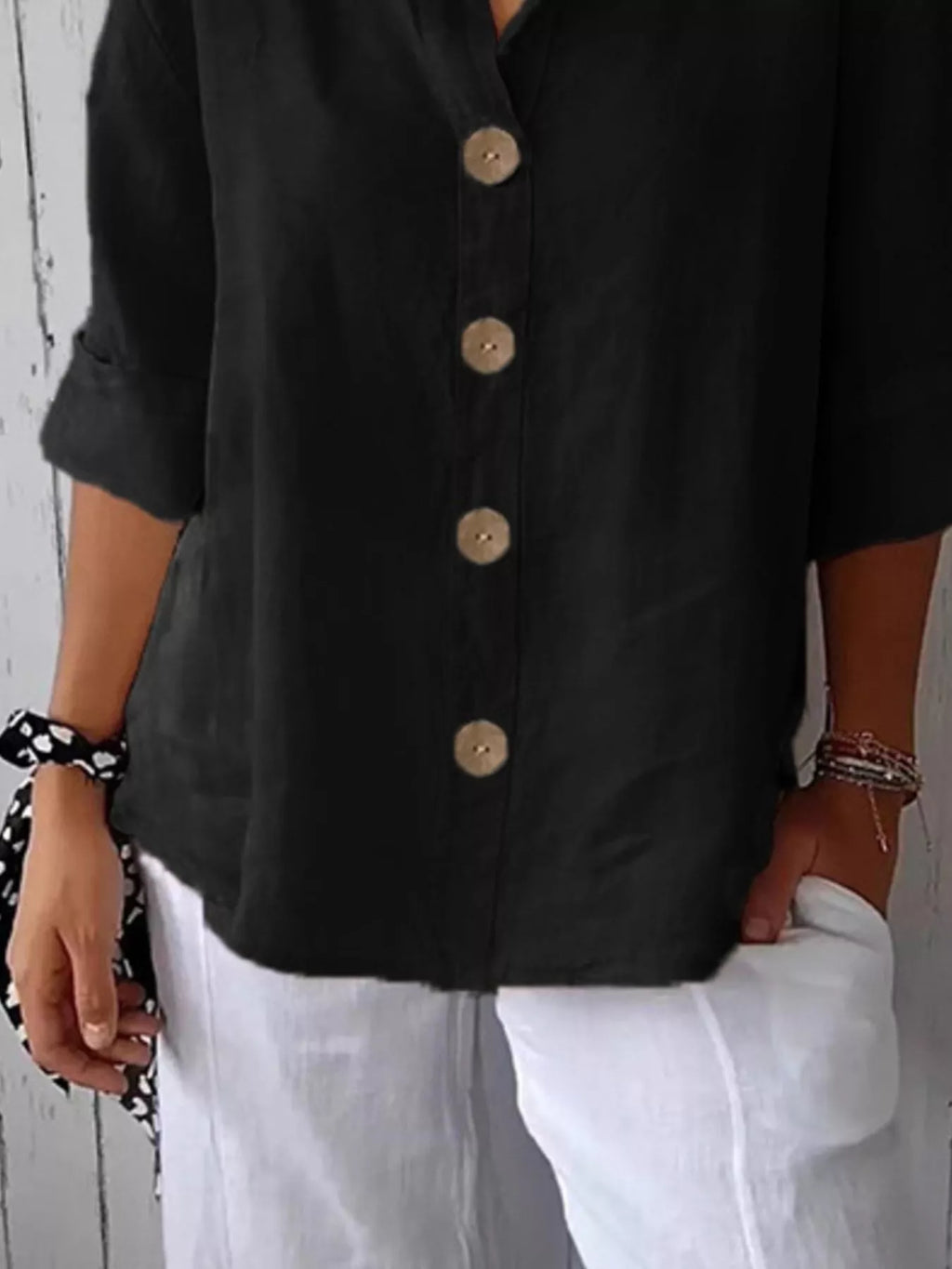Casual Loose Button-Down Shirt