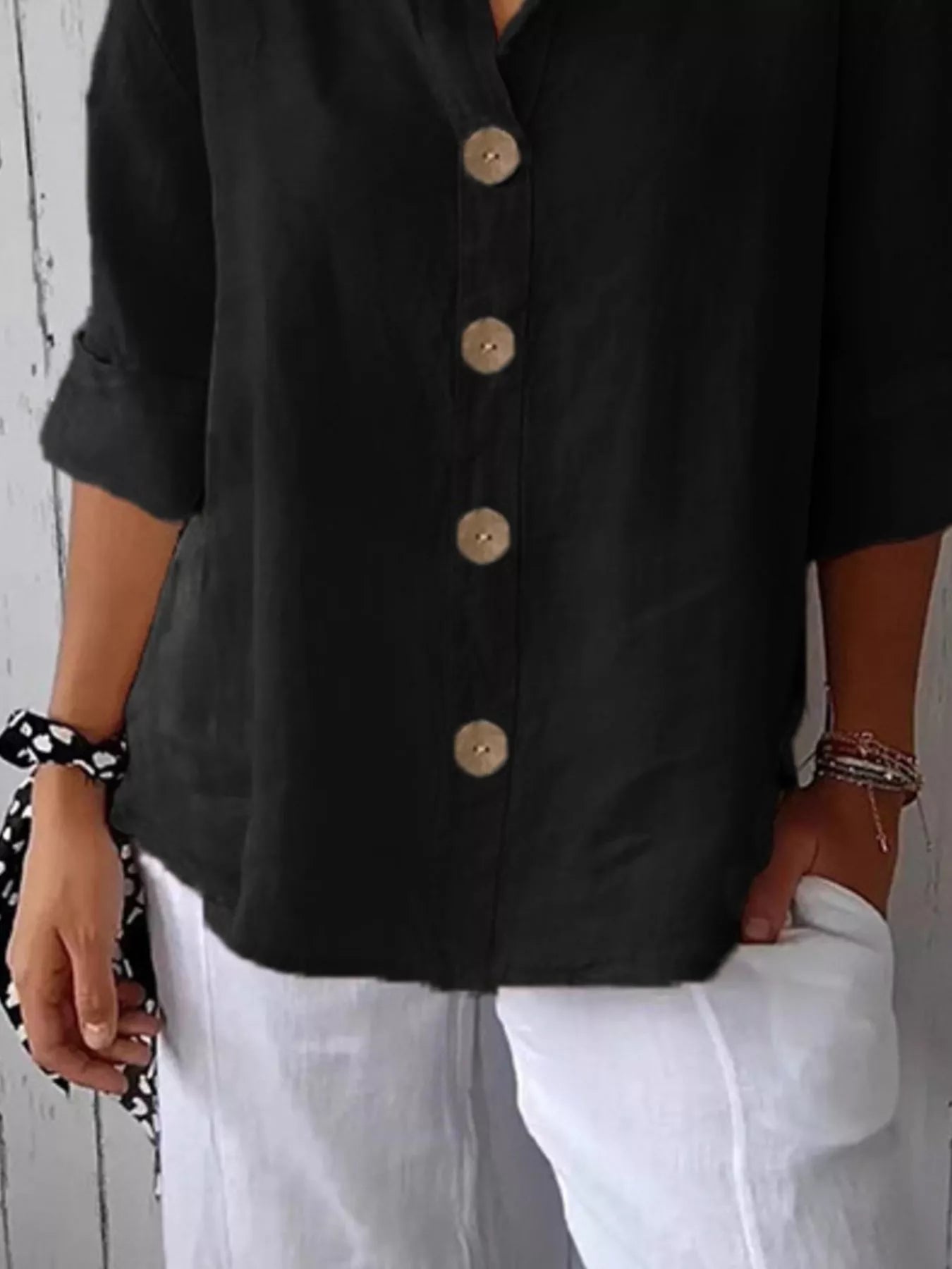 Casual Loose Button-Down Shirt