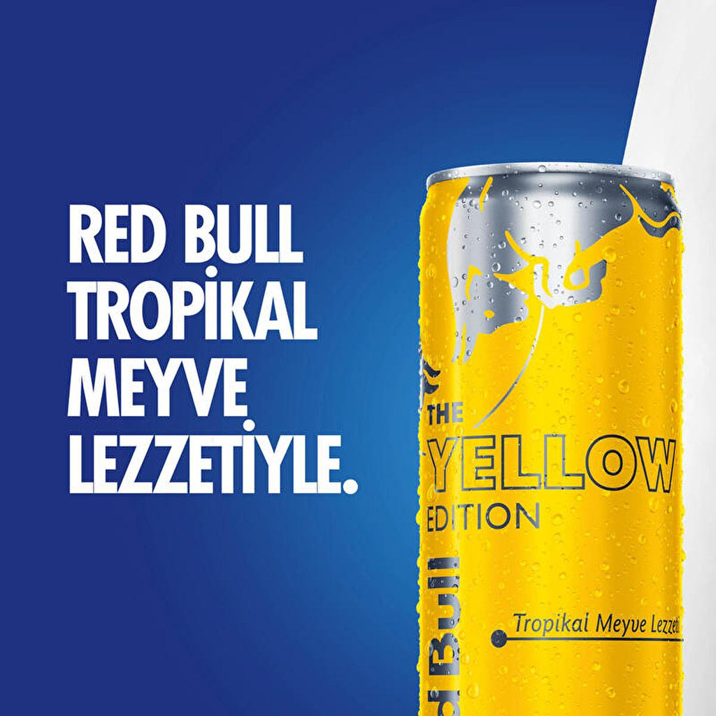 Red Bull Tropical Energy Drink - 250ml Can, Caffeine Boost with Taurine & B Vitamins