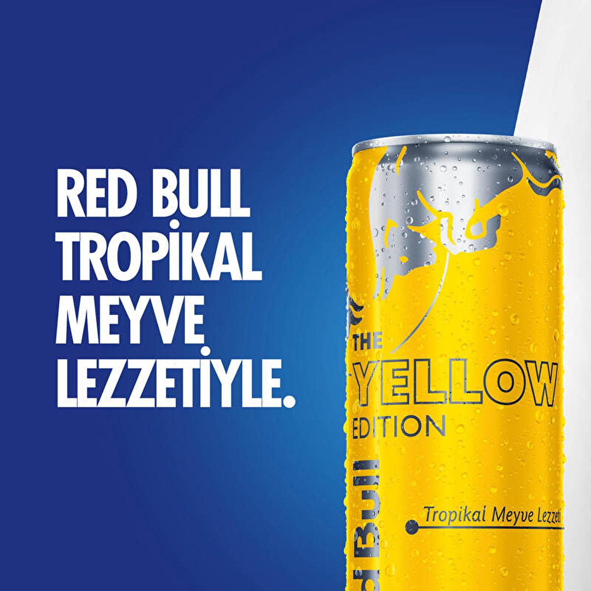 Red Bull Tropical Energy Drink - 250ml Can, Caffeine Boost with Taurine & B Vitamins