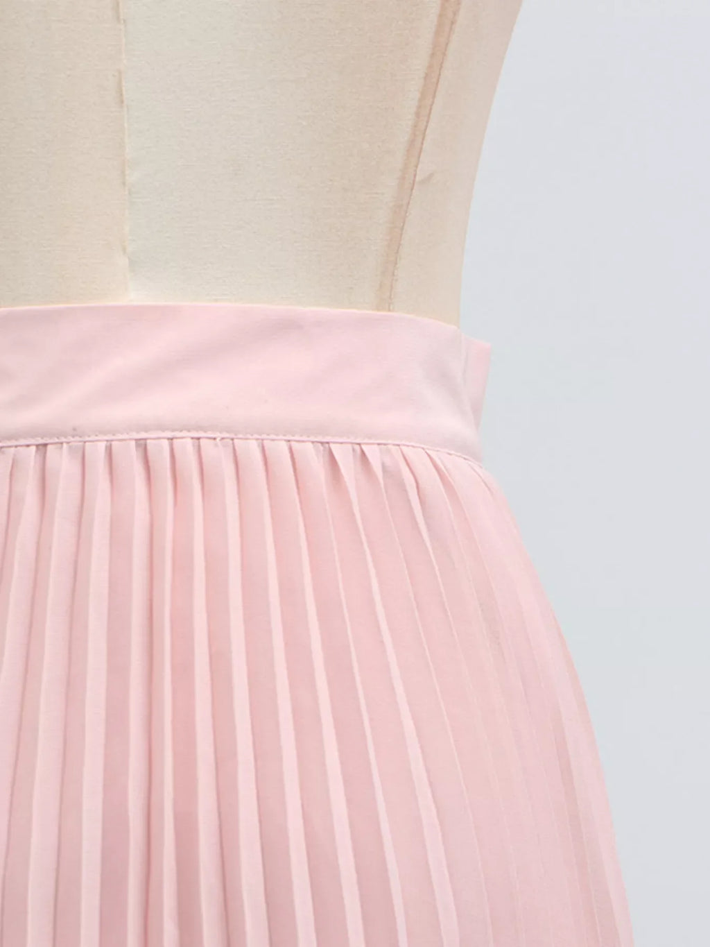 Frill Lapel Collar Top and Pleated Skirt Set