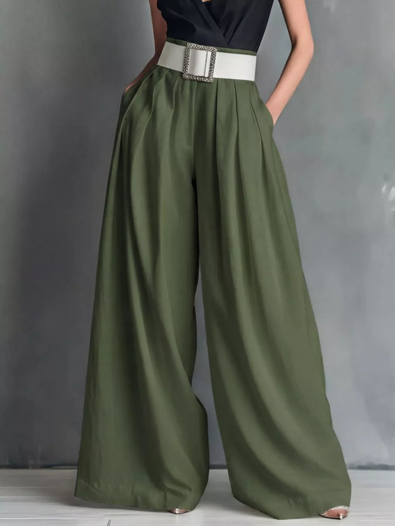 High-Waisted Wide-Leg Pants