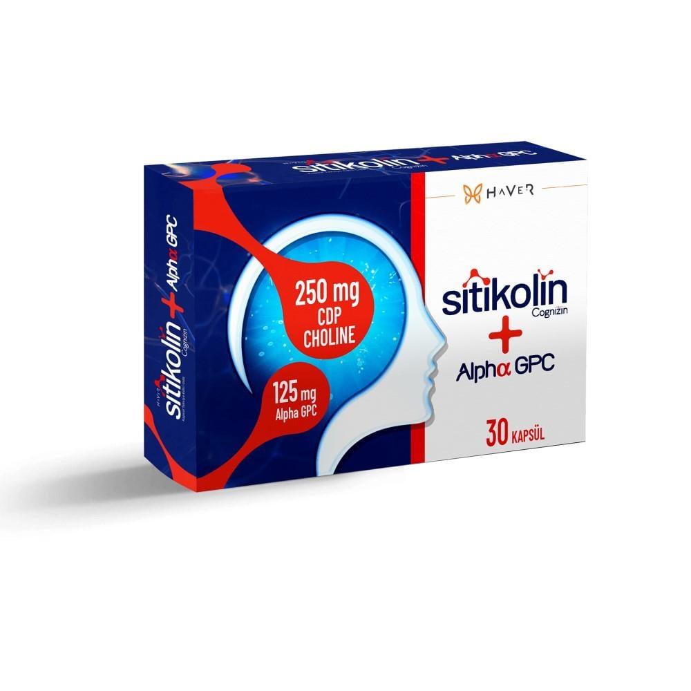 Haver Citicoline + Alpha GPC Supplement Capsules - Brain Health & Cognitive Enhancement for Adults