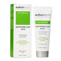 Authoriderm Clay Mask for Oily & Combination Skin: Natural Pore Tightening, Blackhead & Blemish Reduction - Mattifying Oil Control Face Mask