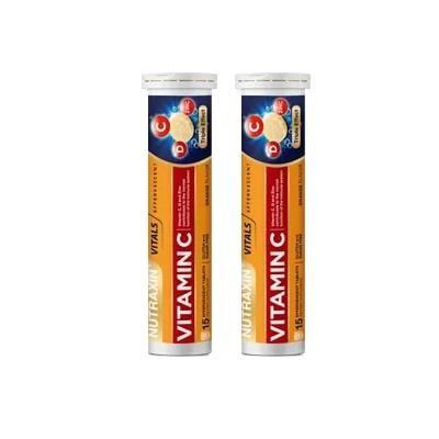 Nutraxin Vitamin C D Zinc Effervescent Tablets - 2 Pack: Supercharge Your Immunity with Vitamin C, D & Zinc - Easy Absorption, Boost Bone Health & Antioxidant Support