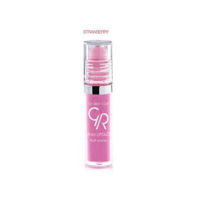 Golden Rose Roll-on Lip Gloss - Fruit Aroma, 3.4ml, Strawberry Flavor