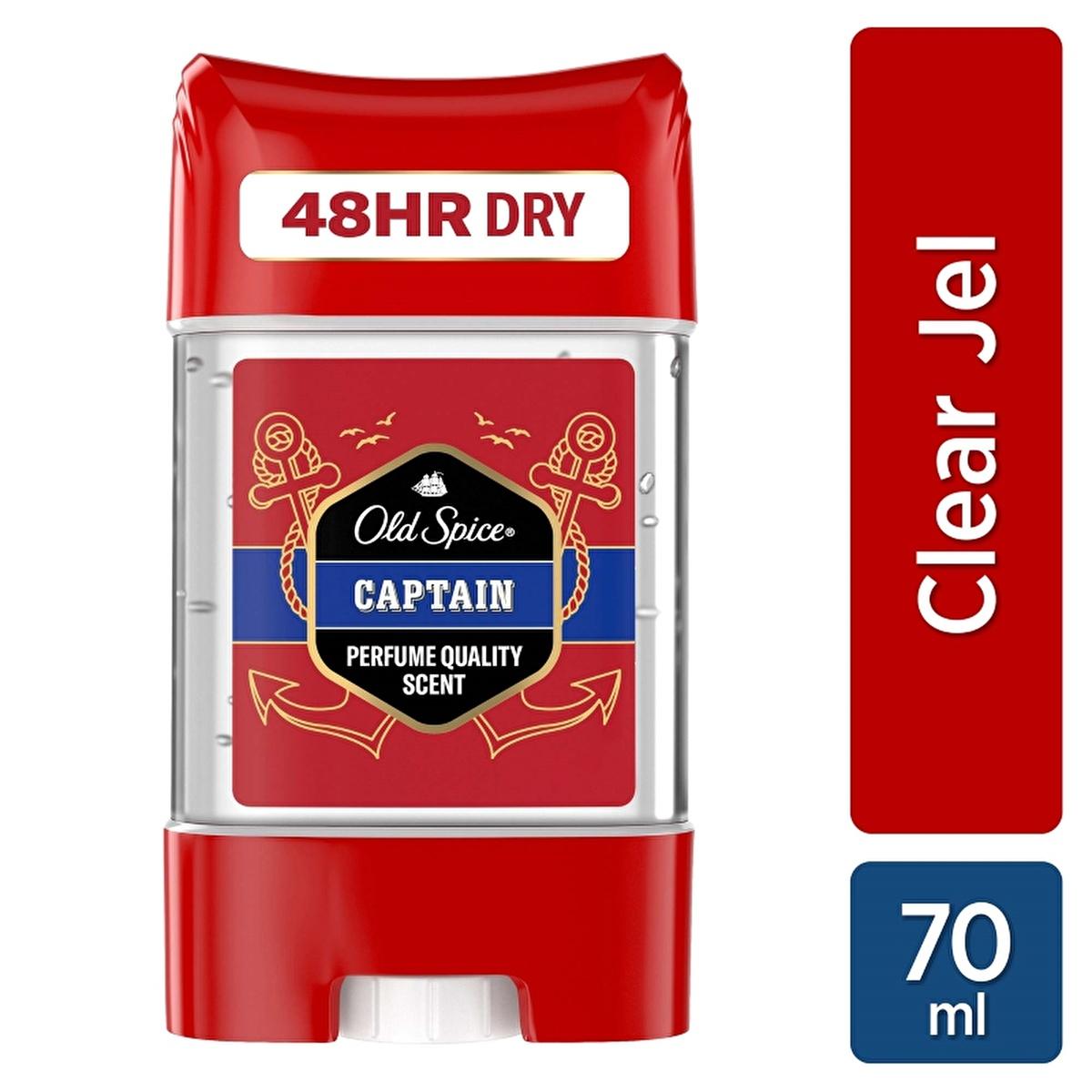 Old Spice Captain Men's Clear Gel Deodorant Stick - Long Lasting Freshness for the Modern Adventurer
