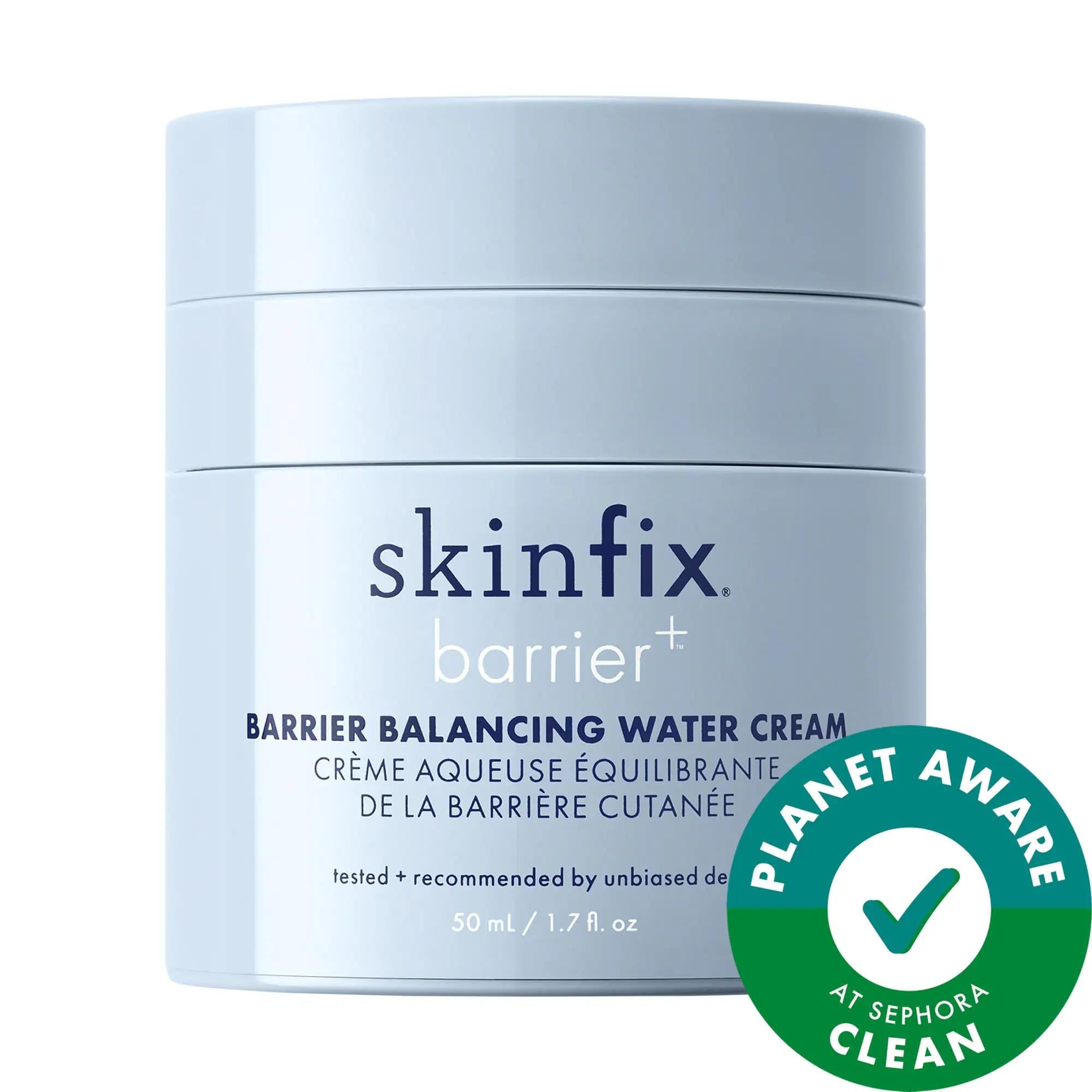 Barrier Balancing Water Cream Moisturizer with Hyaluronic Acid - Vegan, Gluten-Free, Cruelty-Free for Combination & Oily Skin