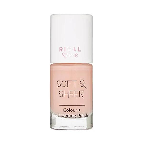 Rival Loves Me Peach Shake Nail Polish: Sheer, Natural Peach Color with Jojoba Oil & Hardening Quartz for Stronger Nails