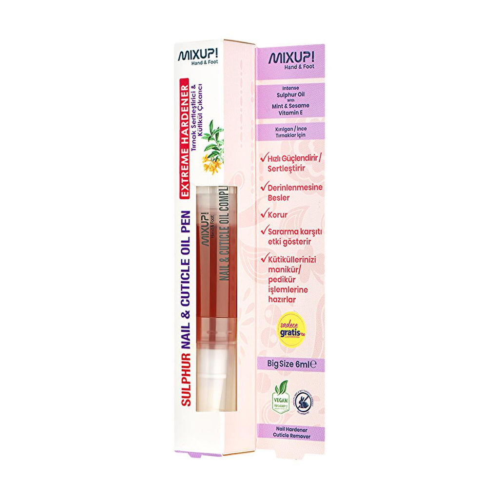 Mixup. Nail Strengthener & Cuticle Remover - 6ml - Nourishes & Strengthens Nails, Vitamin E Rich for Nail Health