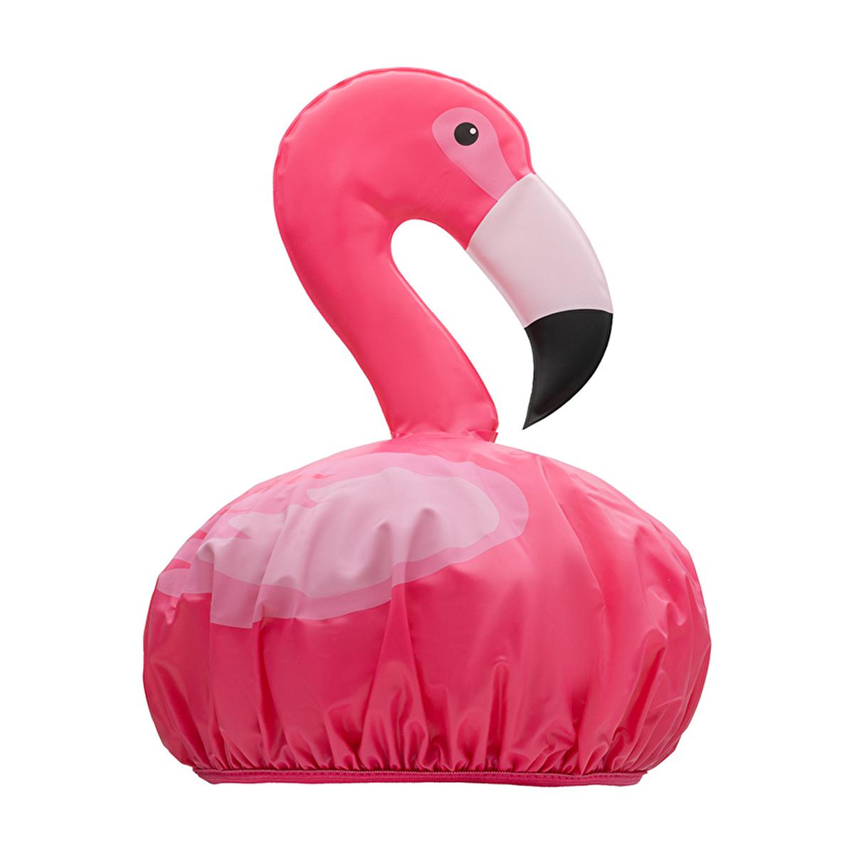 Eklips Flamingo Hair Bonnet - Waterproof Hair Accessory with Adjustable Elastic Band