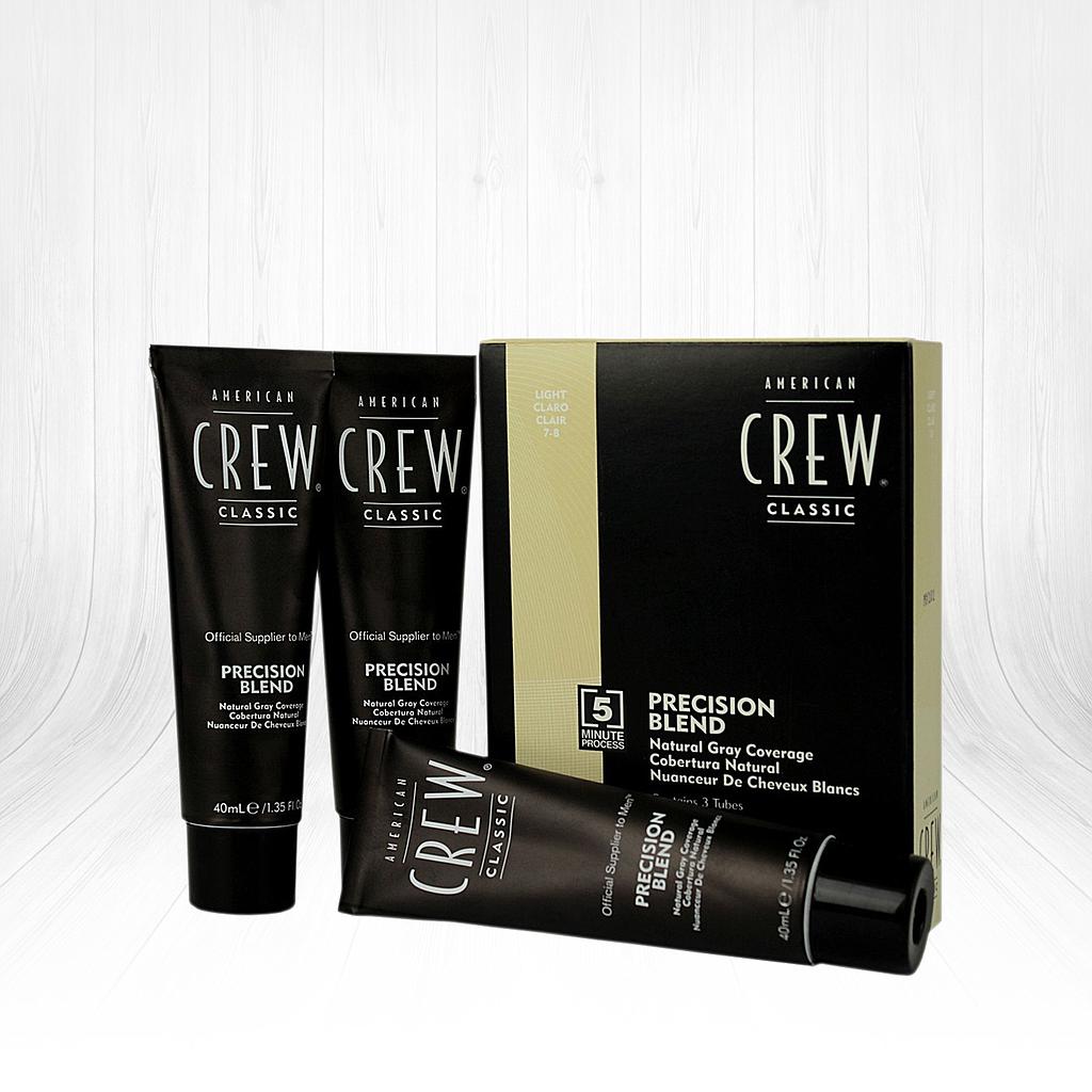 American Crew Ammonia-Free Hair Dye for Men - Natural White Hair Coverage, Precision Blend, 3x40ml