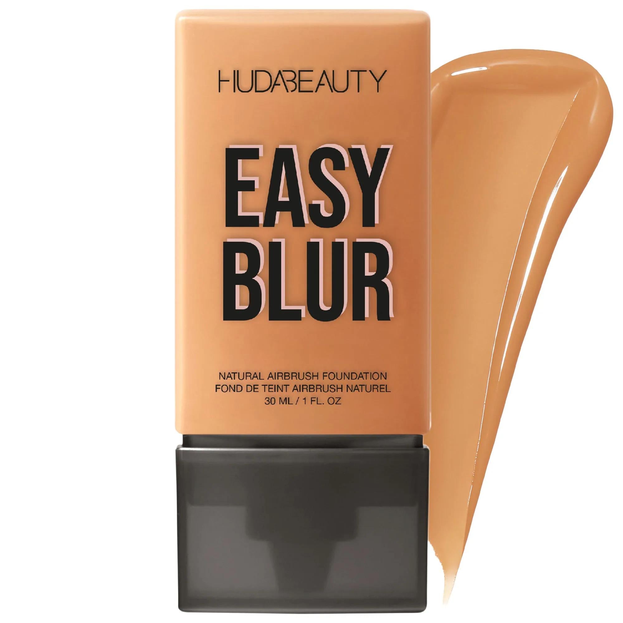 Huda Beauty Easy Blur Natural Airbrush Foundation with Niacinamide - Non-comedogenic, Vegan, Cruelty-Free Makeup