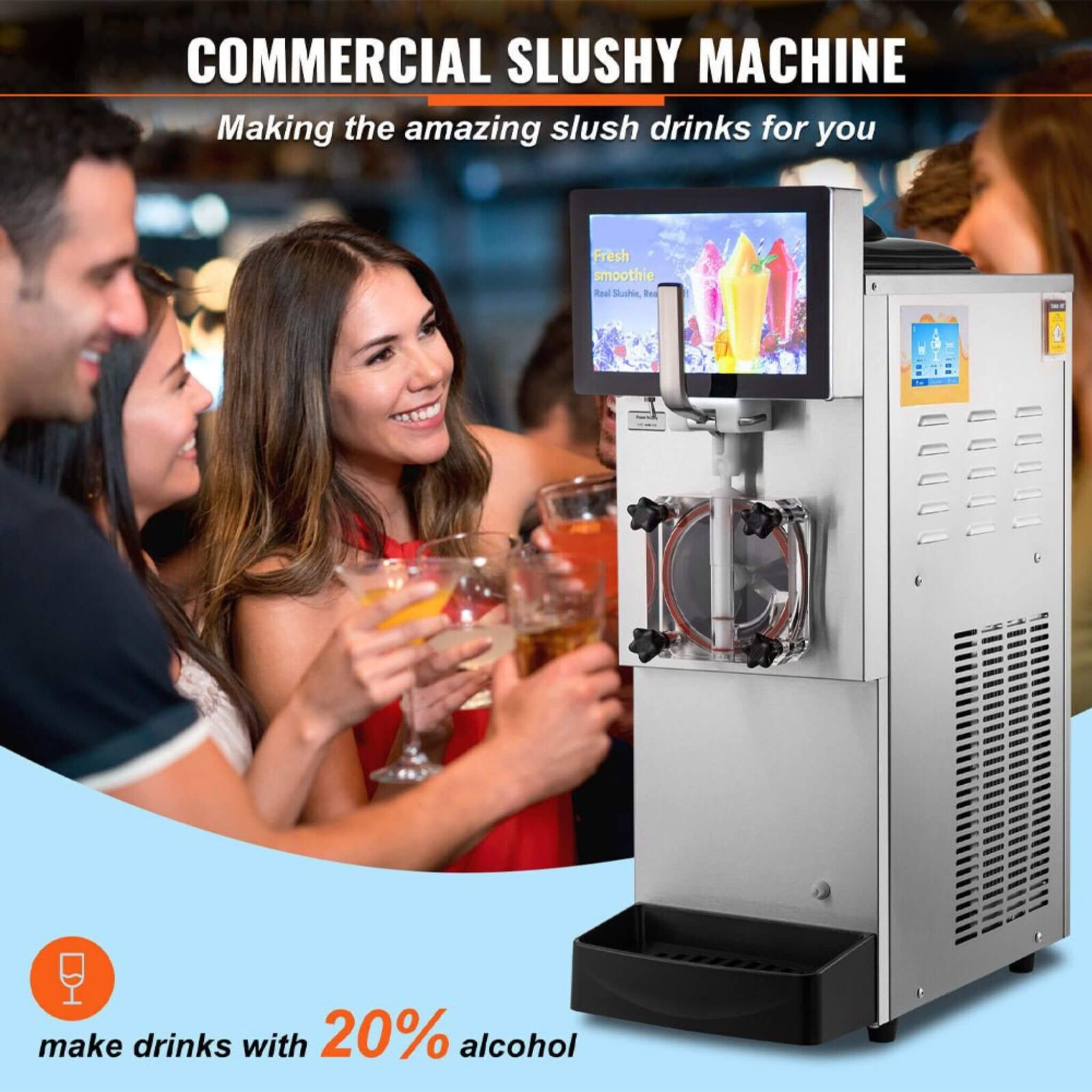 8L Commercial 1050W Single Frozen Margarita Ice Slushy Drink Maker Machine (SAK94026) – SAKSBY WHOLESALE, view 4