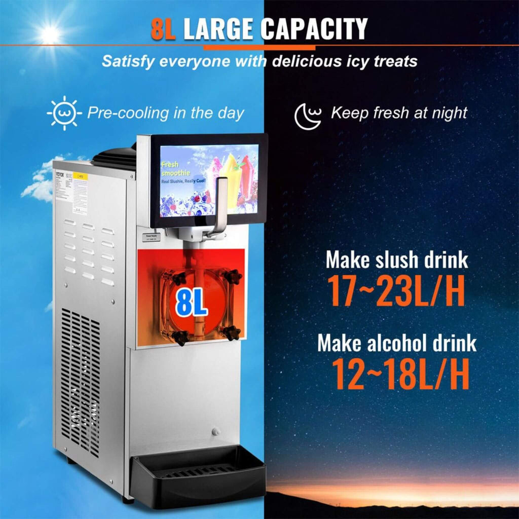 8L Commercial 1050W Single Frozen Margarita Ice Slushy Drink Maker Machine (SAK94026) – SAKSBY WHOLESALE, view 6