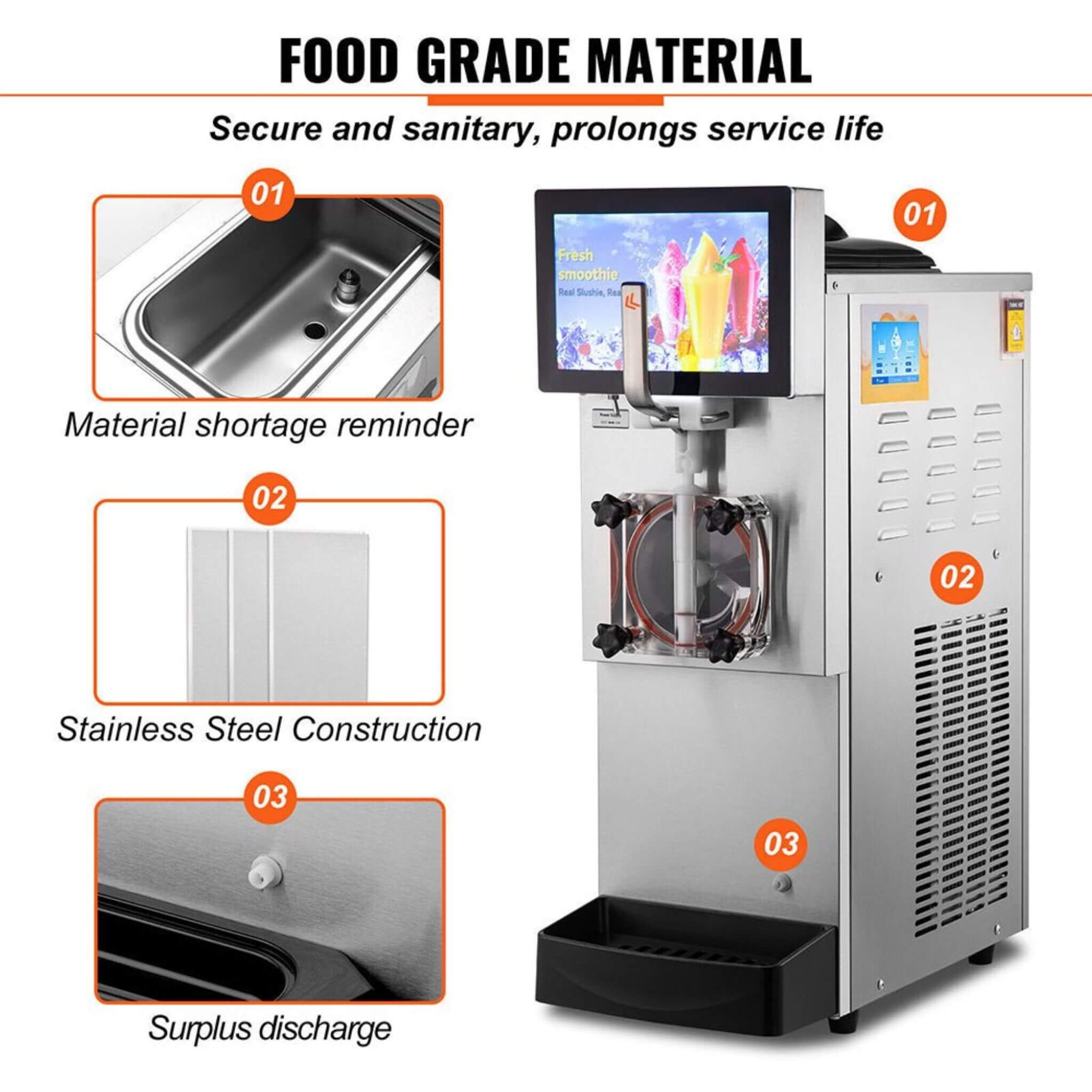 8L Commercial 1050W Single Frozen Margarita Ice Slushy Drink Maker Machine (SAK94026) – SAKSBY WHOLESALE, view 8