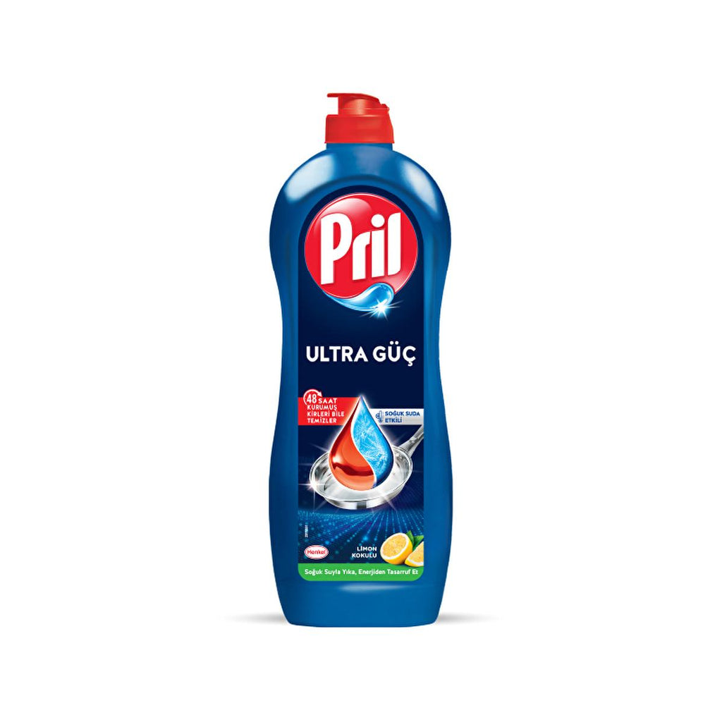 Pril Powerful Dishwashing Liquid - 5+ Effect Formula, Lemon Scented, Effective Grease Remover