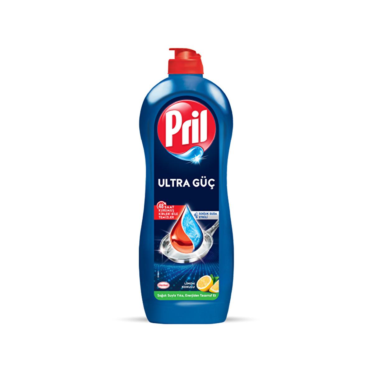 Pril Powerful Dishwashing Liquid - 5+ Effect Formula, Lemon Scented, Effective Grease Remover
