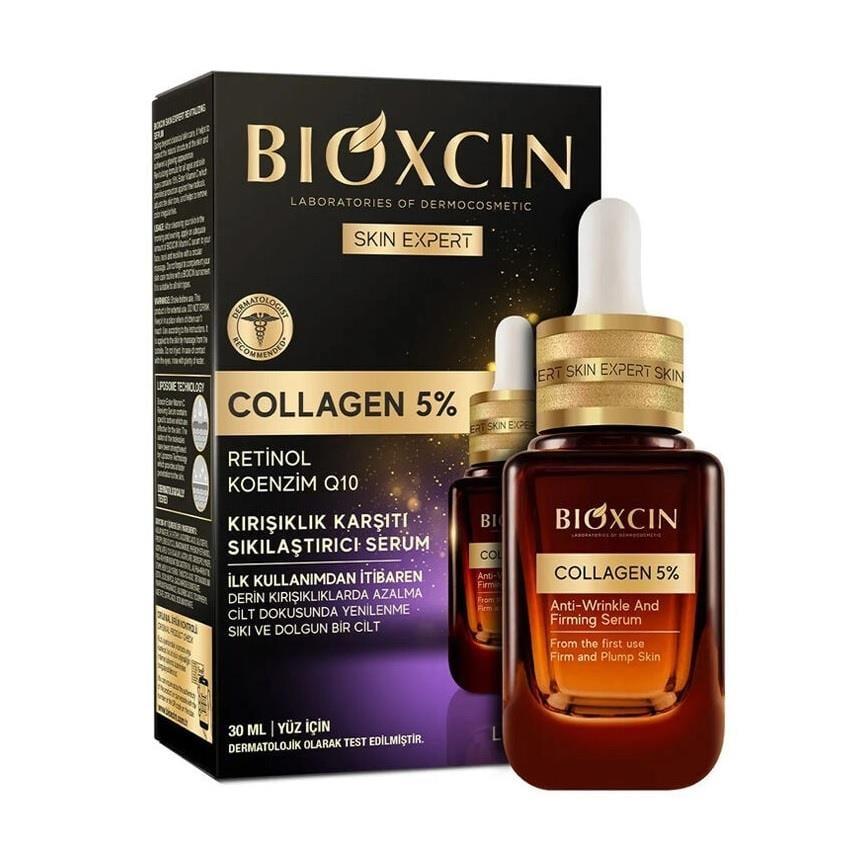 Bioxcin Skin Expert Collagen 5% Anti-Wrinkle Serum - Improves Elasticity & Firmness, Reduces Fine Lines & Wrinkles