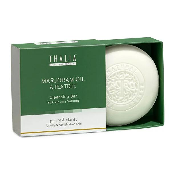 Thalia Marjoram & Tea Tree Oil Skin Care Soap Bar - Natural Cleansing for Oily & Combination Skin, Pore Cleansing, Facial Cleansing Bar, 120g