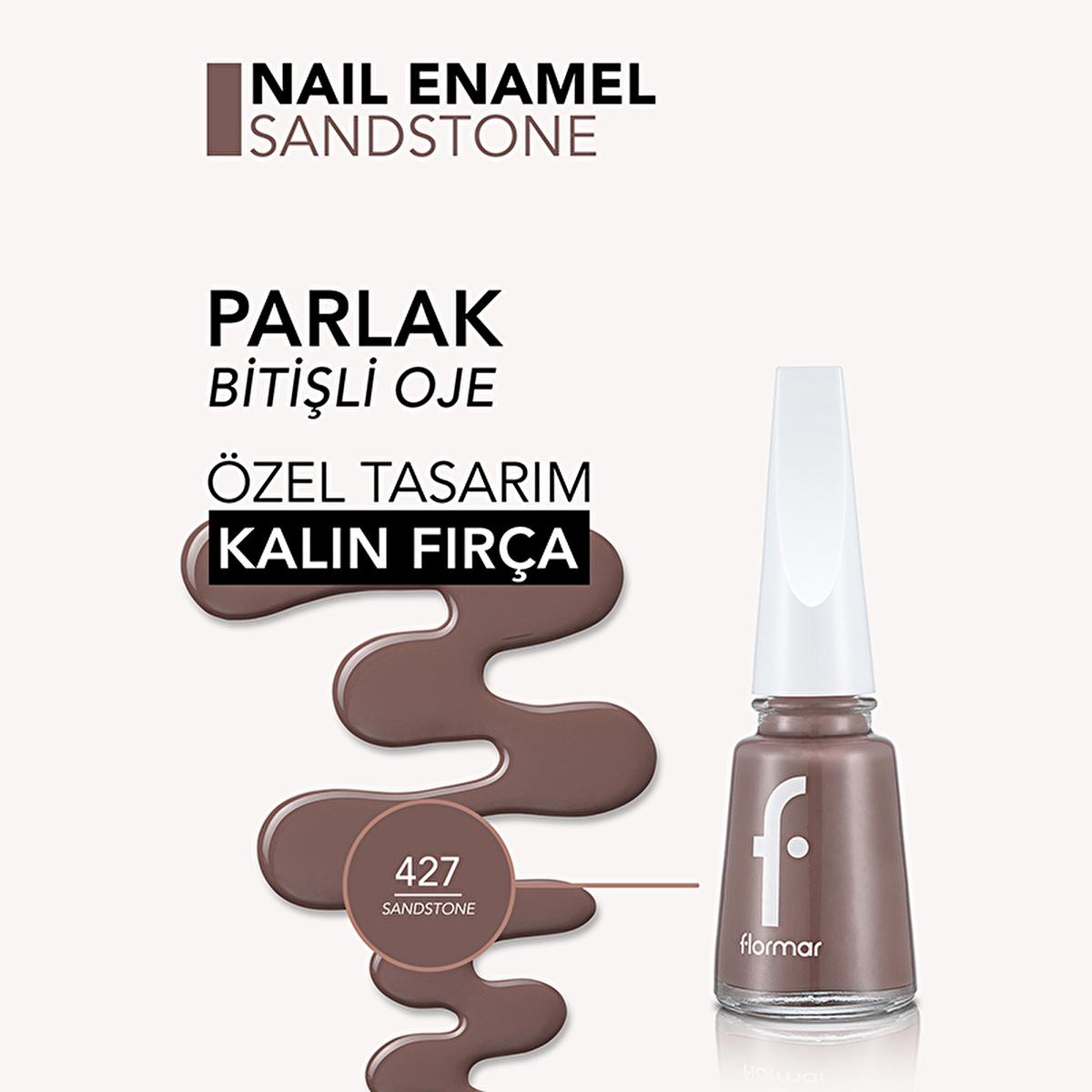 Flormar Nail Enamel 427 Sandstone - Long Lasting & Nourishing Nail Polish