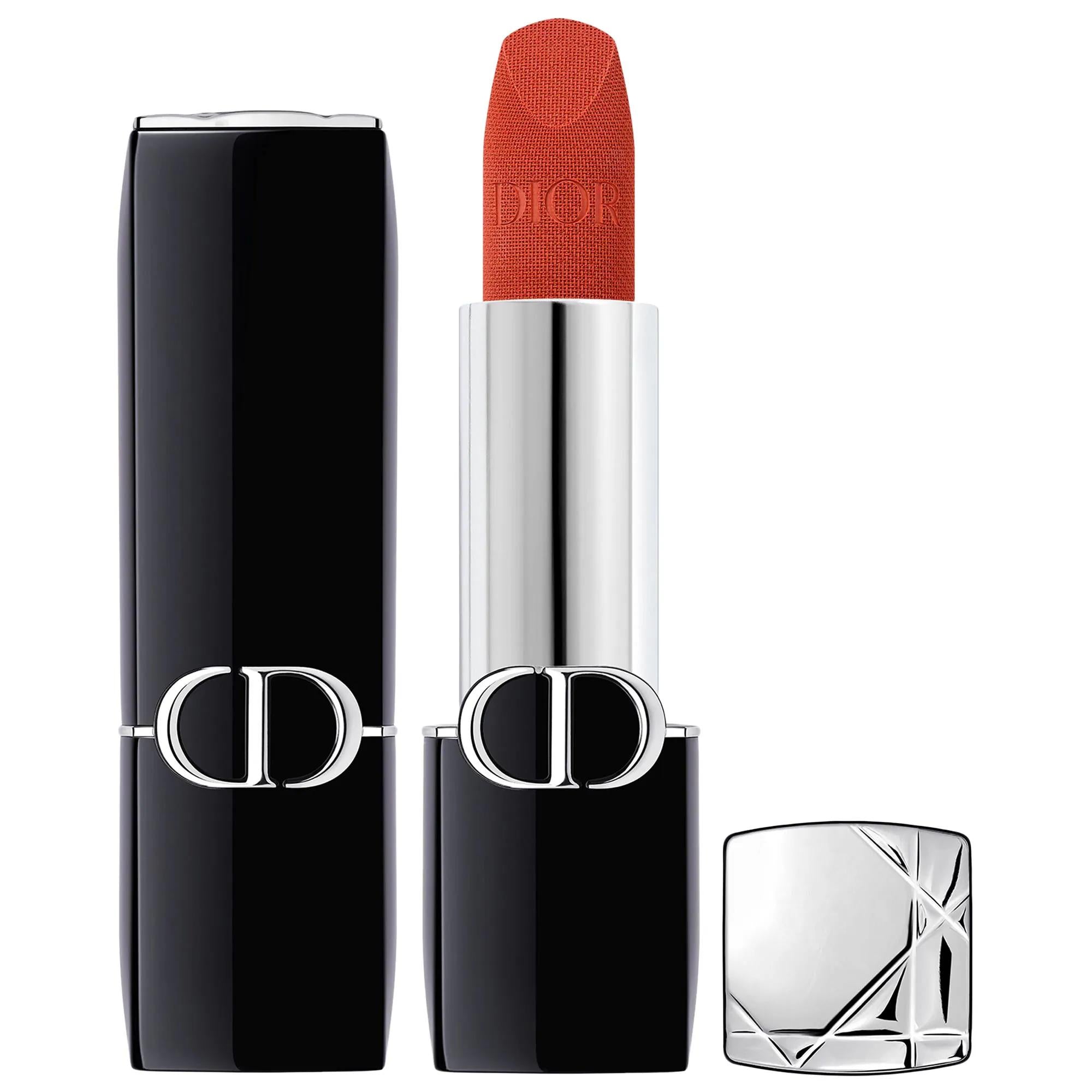Dior Rouge Refillable Lipstick - Long-Lasting Hydrating Lip Color with Floral Care