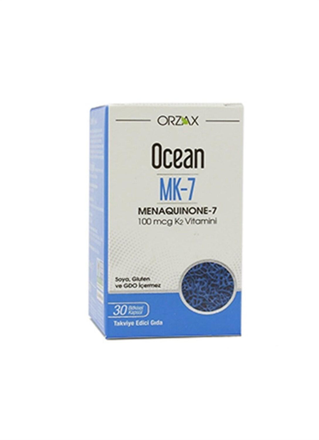 Ocean Vitamin K2 Supplement, Menaquinone-7 100 mcg - Bone & Cardiovascular Health Support, 30 Capsules