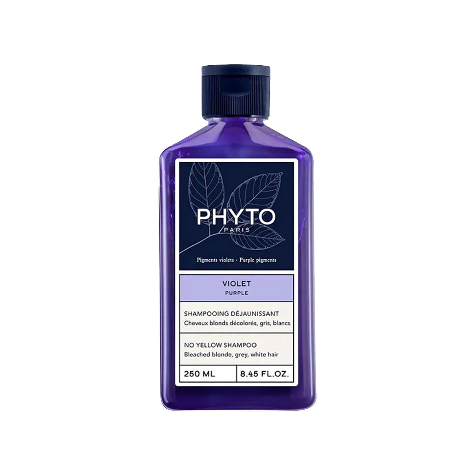 PHYTO Purple Shampoo for Blonde Hair - Color-Protecting, Brass-Reducing Formula, 8.45 fl oz