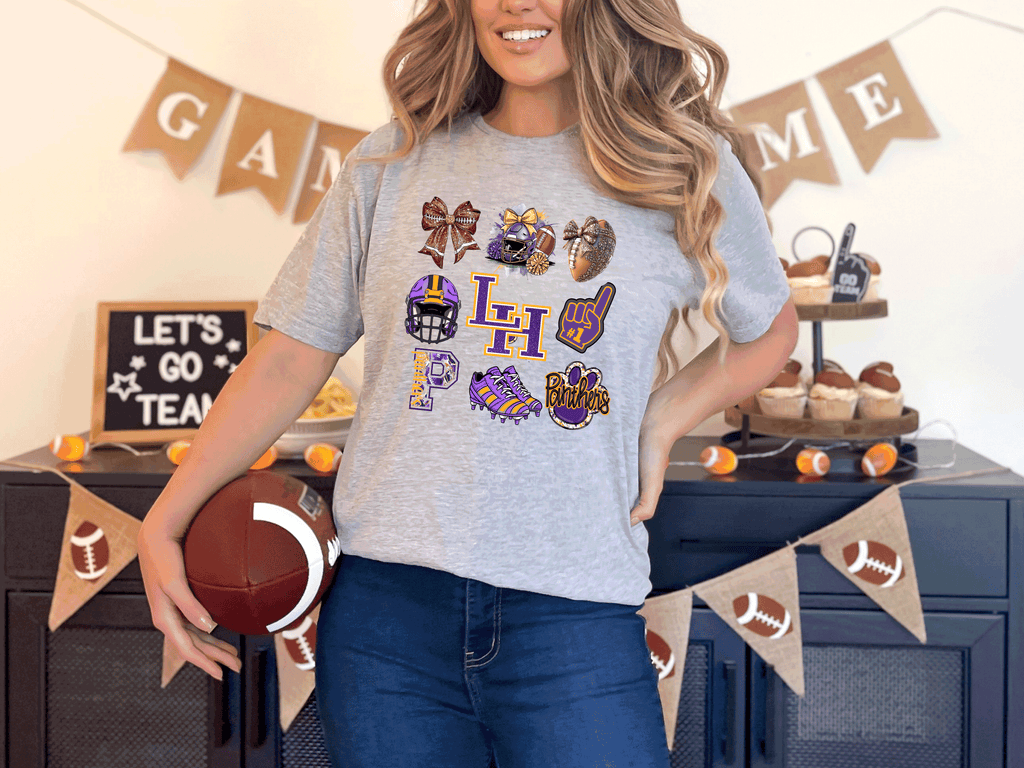 A Blessed Texas Mess Boutique Custom Coquette Bow Shirt, Kids Shirt ,Cute Football Toddler Shirt, Girls… — detail shot 7