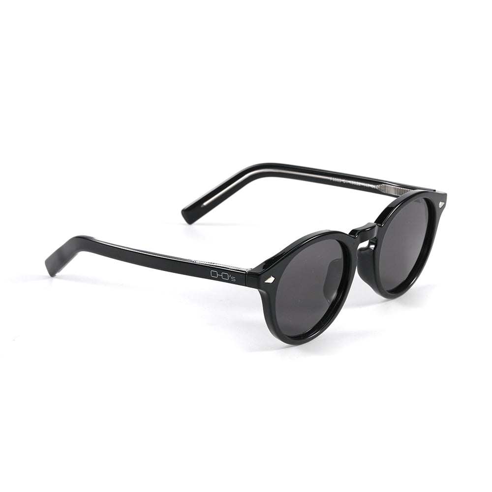 OHO's OHO's OASIS Sunglasses — Retro Round Frames — OHO's branding close-up