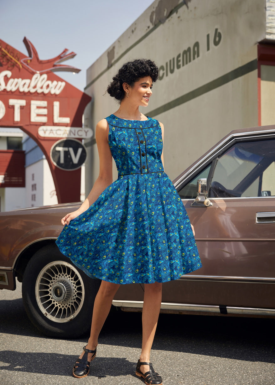 Elizabeth Dress in Peacock - XL only