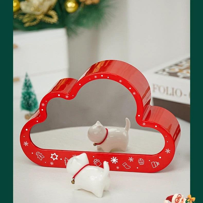 Mandotos Christmas Cloud Night Lamp With LED Lights Mirror Frame Assembled Building Blocks