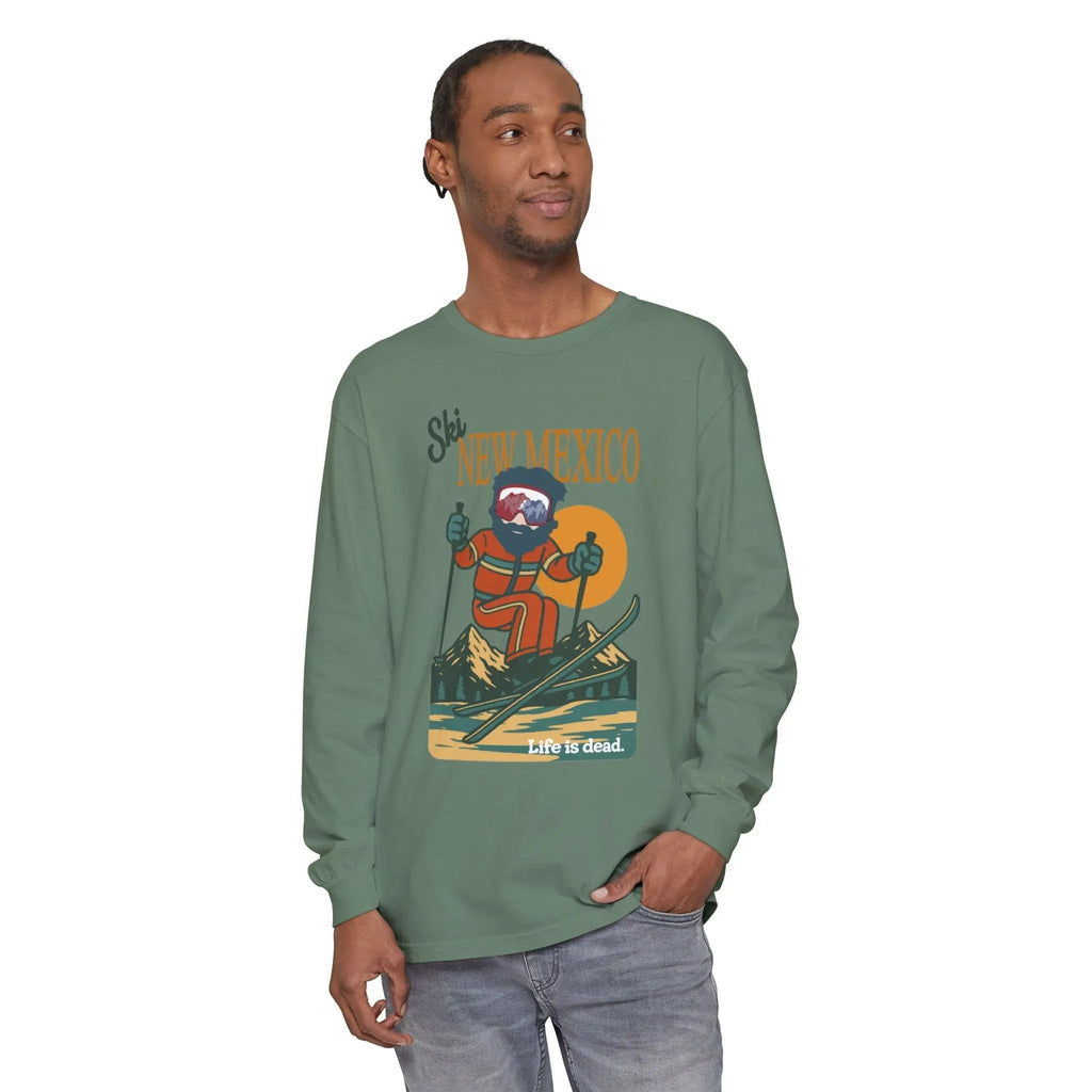 Ski New Mexico - Life is Dead Mountain Collection Garment-Dyed Long Sleeve T-Shirt