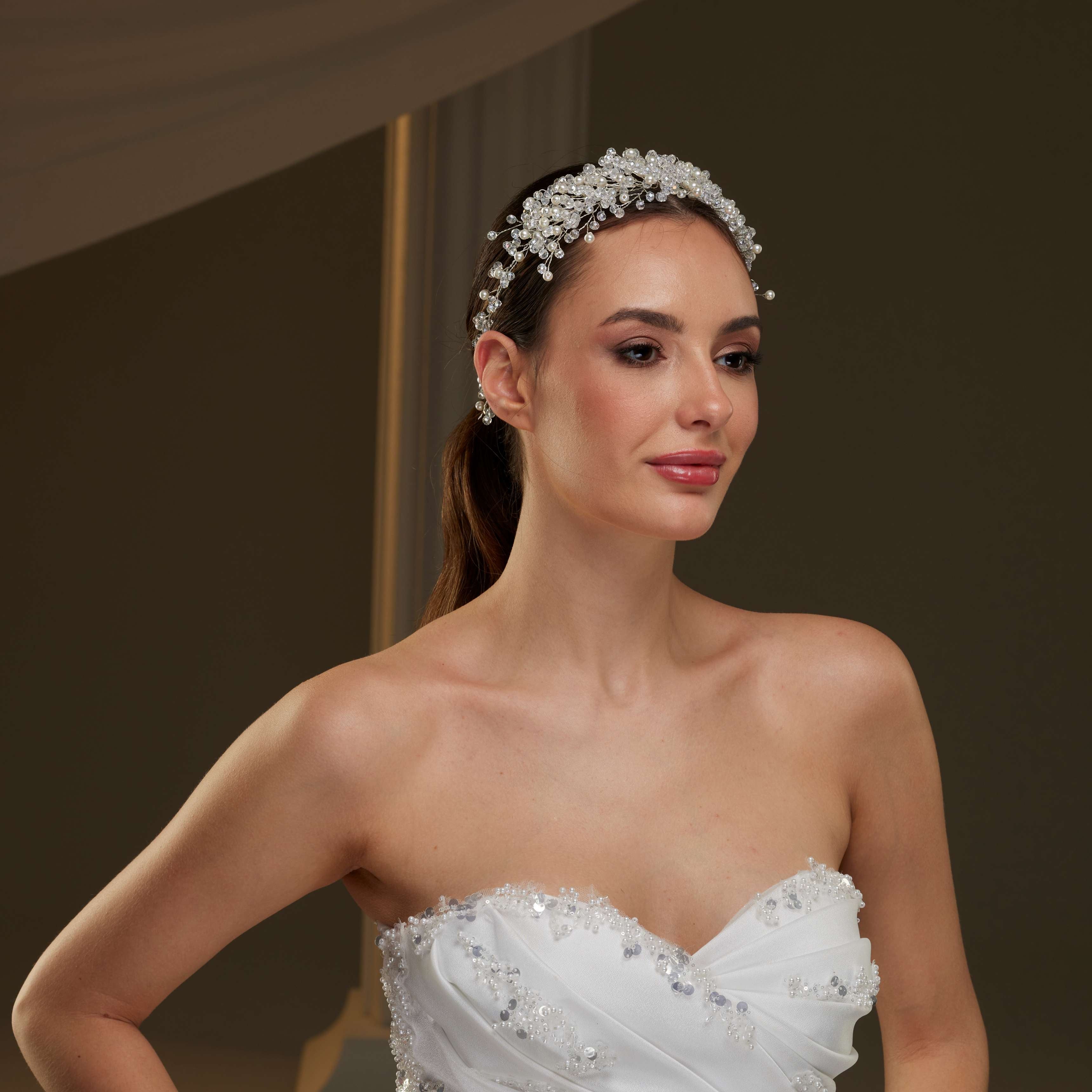 Elegant Bridal Hair Jewelry with Pearls – Bridal Port, view 7
