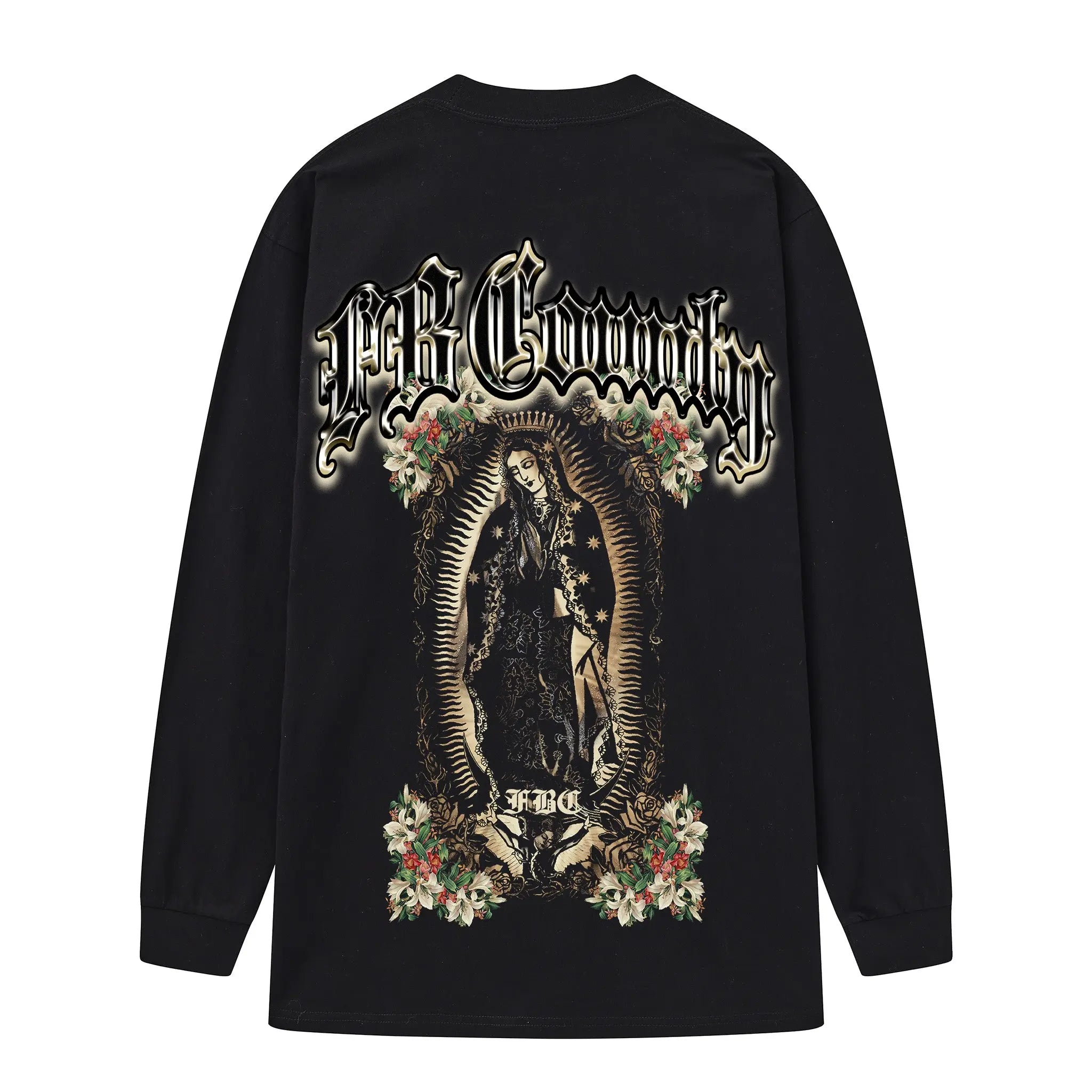 FB County Graphic Long Sleeve Tee – Authentic West Coast Streetwear, Premium Gildan 5400 Heavy Cotton Long Sleeve