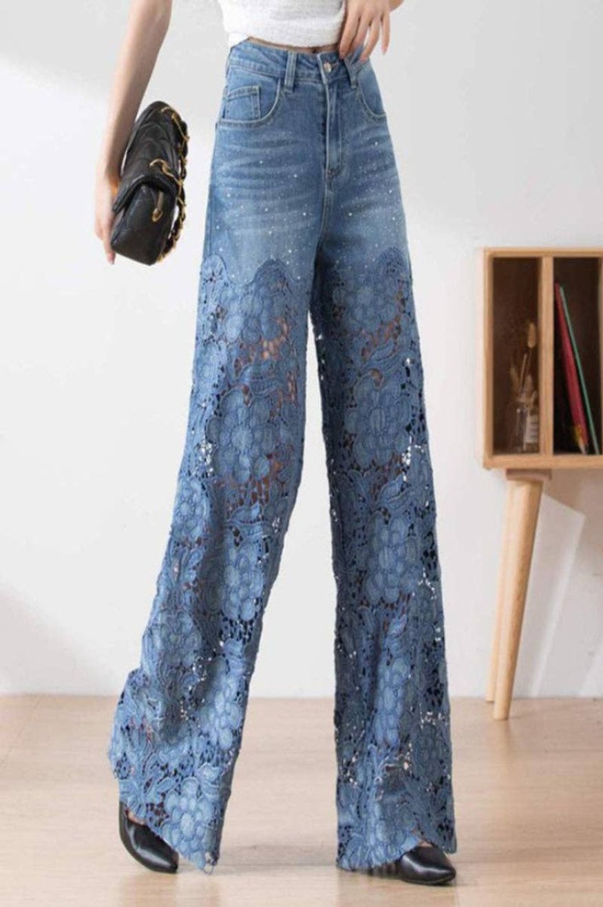 Pretty Little Patriot Lace Denim pants — main product shot