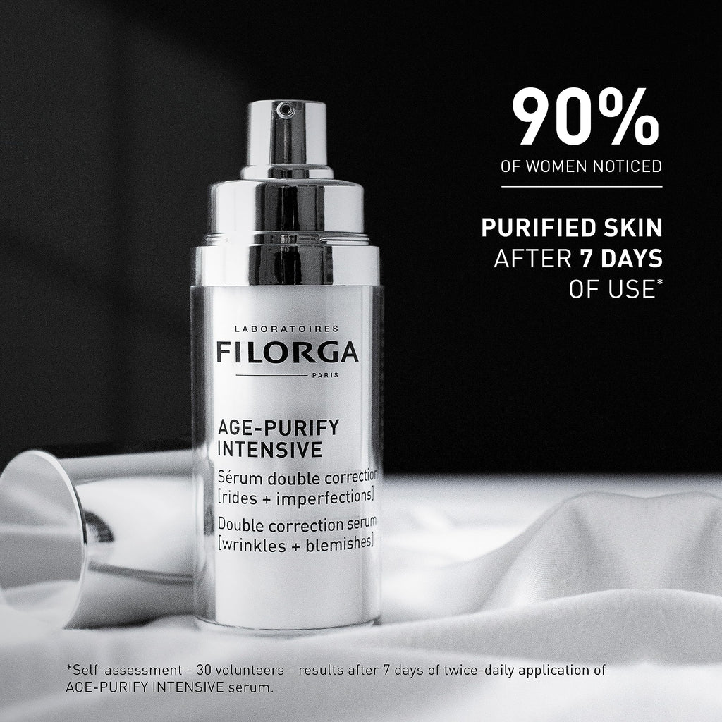Filorga Age-Purify Intensive Double-Action Anti-Aging Serum 30ml - Non-Comedogenic Skincare for Oily Skin