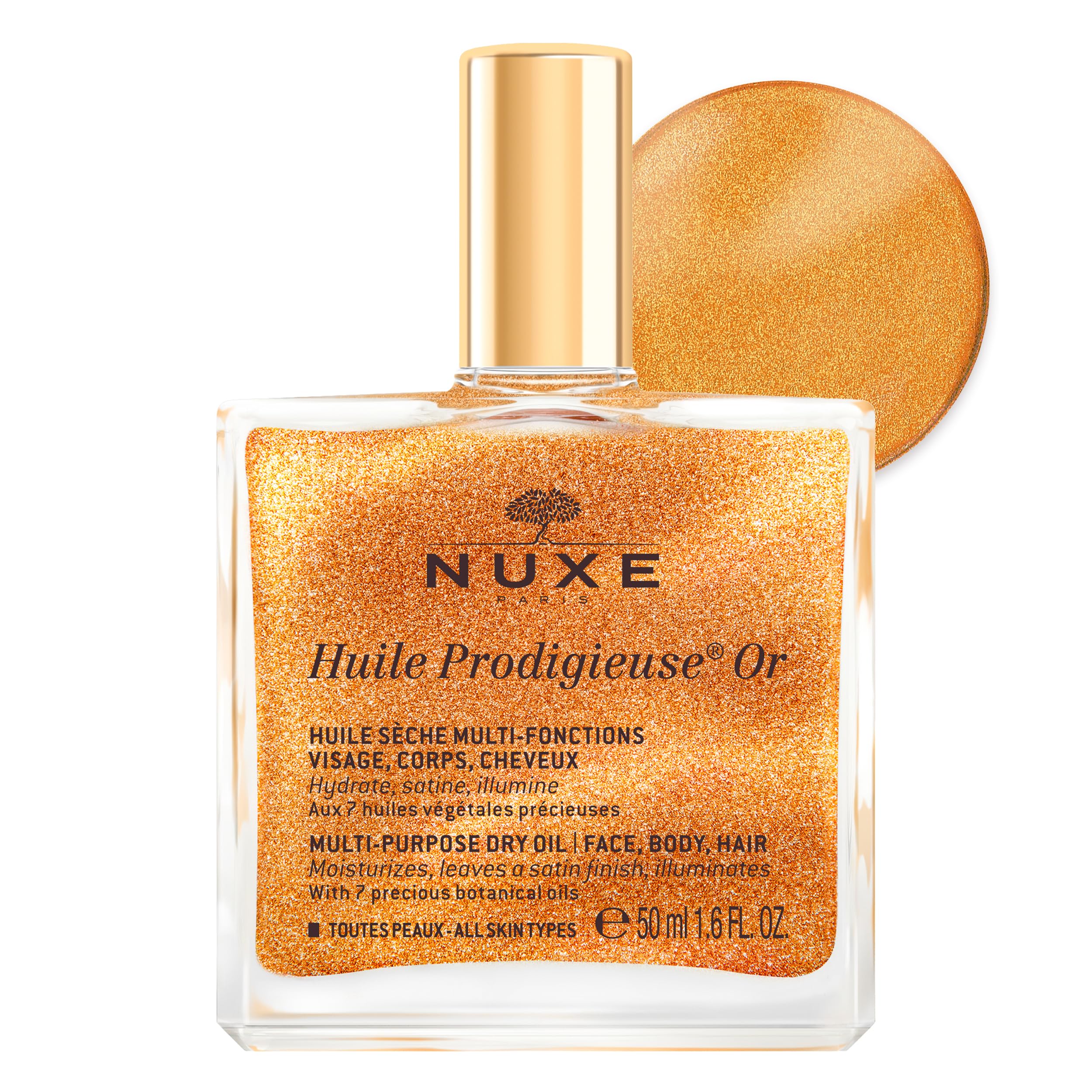 Nuxe Multi-purpose Dry Oil for Face, Body, and Hair - Hydrating, Natural, and Non-Greasy - 1.01 fl oz