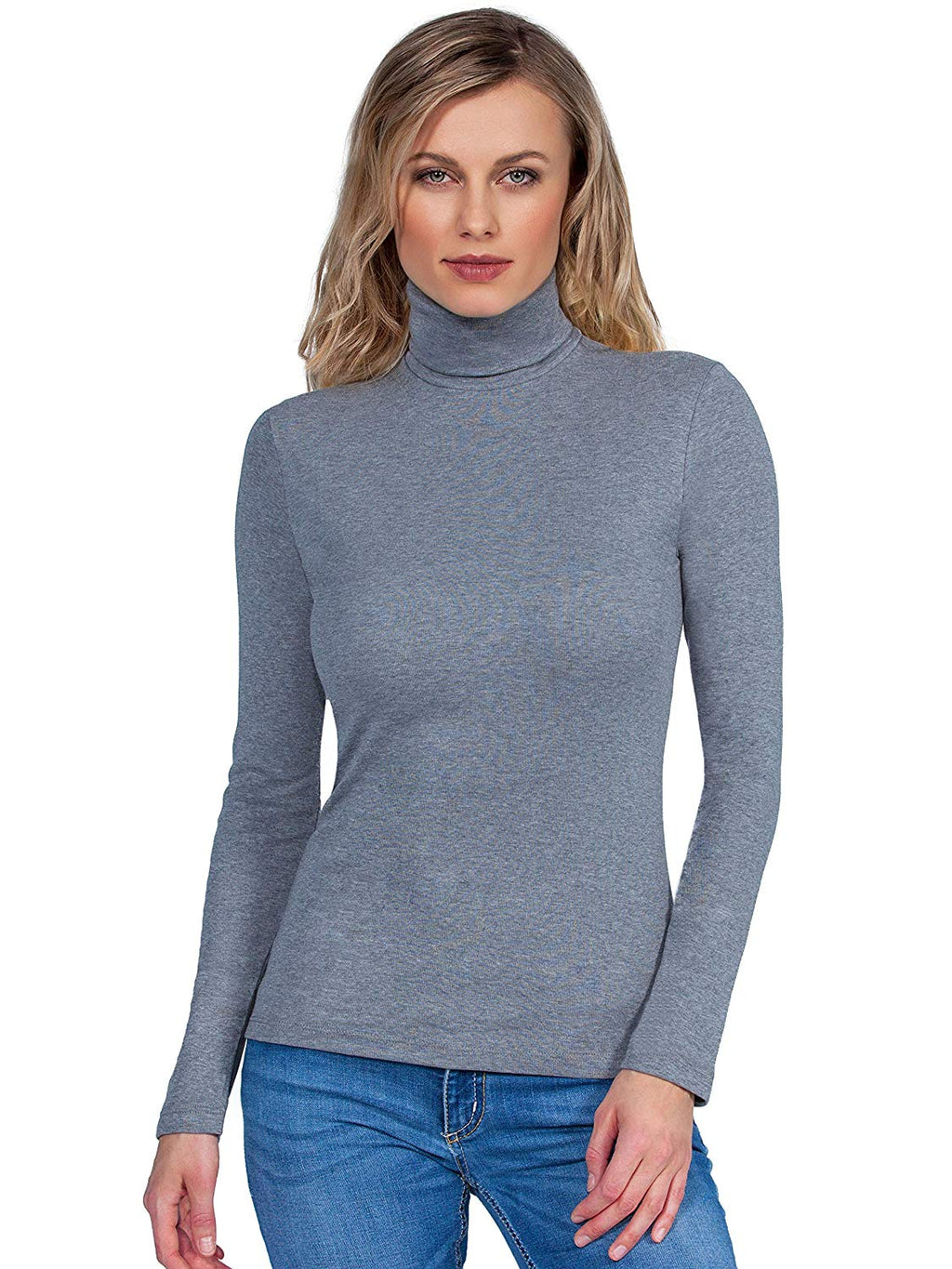 tittimitti BASIC COTTON Free Spirit Premium Quality 100% Brushed Cotton Women's Turtleneck Top.Made in Italy (655) — main pro