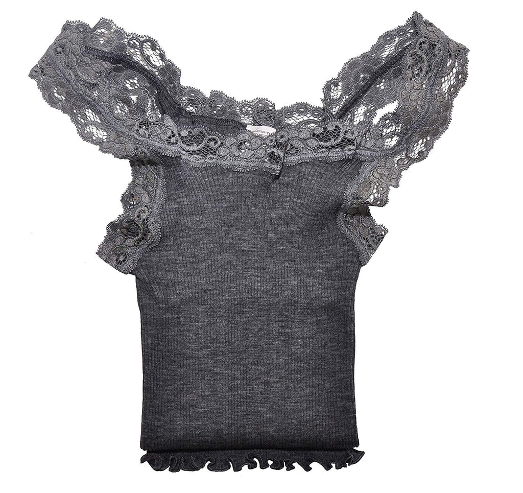 tittimitti EGi Luxury Wool Silk Lace Trim Tank Top. Proudly Made in Italy (1491) — lifestyle context