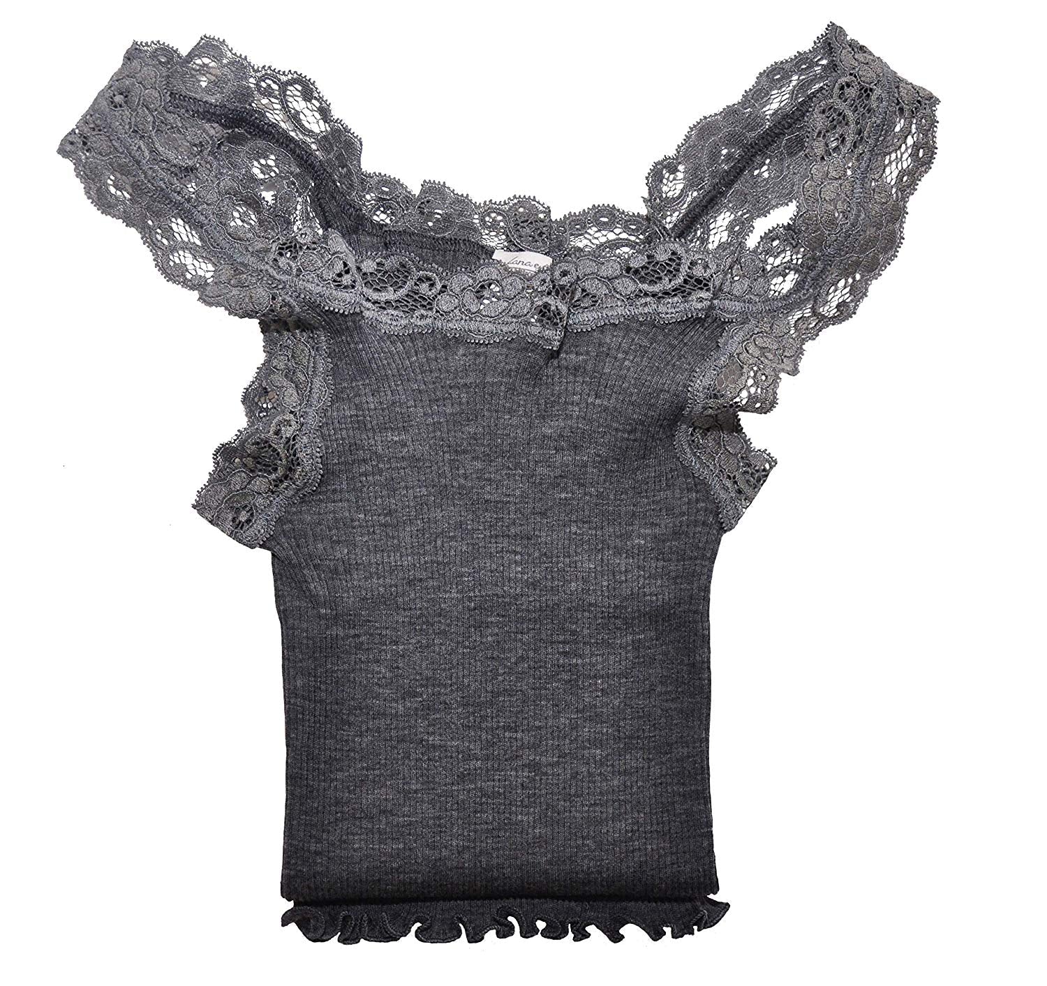 tittimitti EGi Luxury Wool Silk Lace Trim Tank Top. Proudly Made in Italy (1491) — lifestyle context