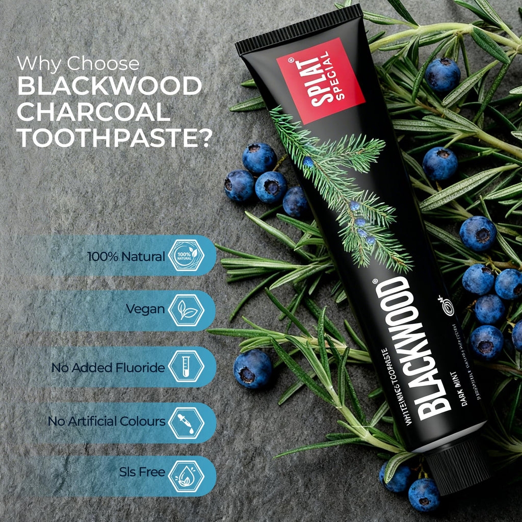 Splat Blackwood Black Toothpaste - Effective Whitening | 75ml