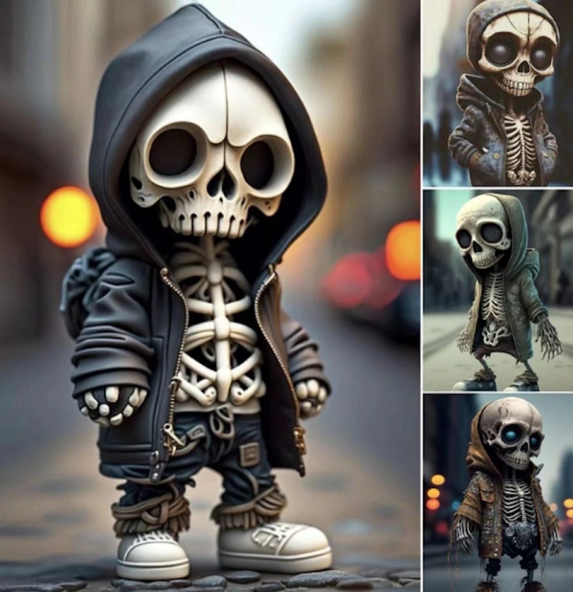 Halloween Skeleton Figurines - Cool Resin Doll Home Decor