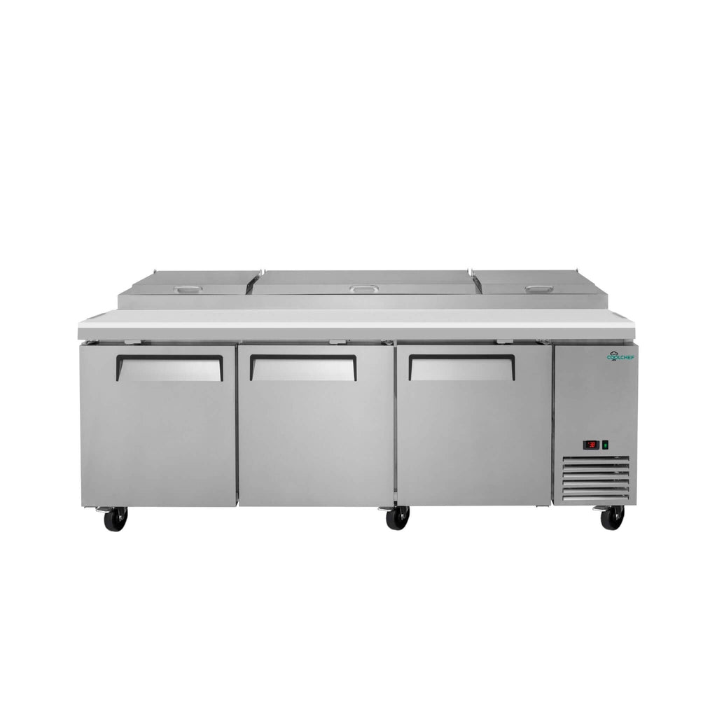 Heavy-Duty 93-Inch Commercial Stainless Steel Pizza Prep Table With Refrigeration (SAK52193) – SAKSBY WHOLESALE, view 5