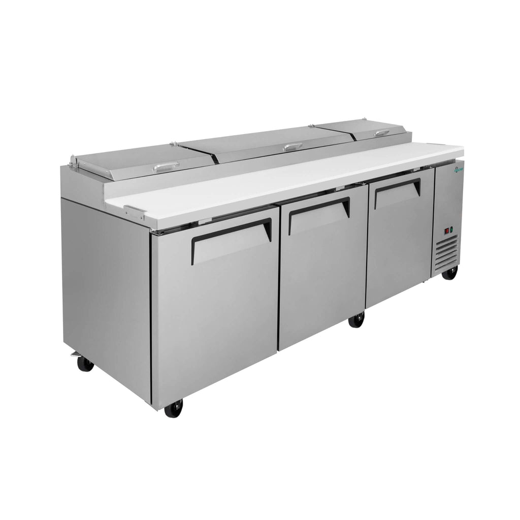 Heavy-Duty 93-Inch Commercial Stainless Steel Pizza Prep Table With Refrigeration (SAK52193) – SAKSBY WHOLESALE, view 9