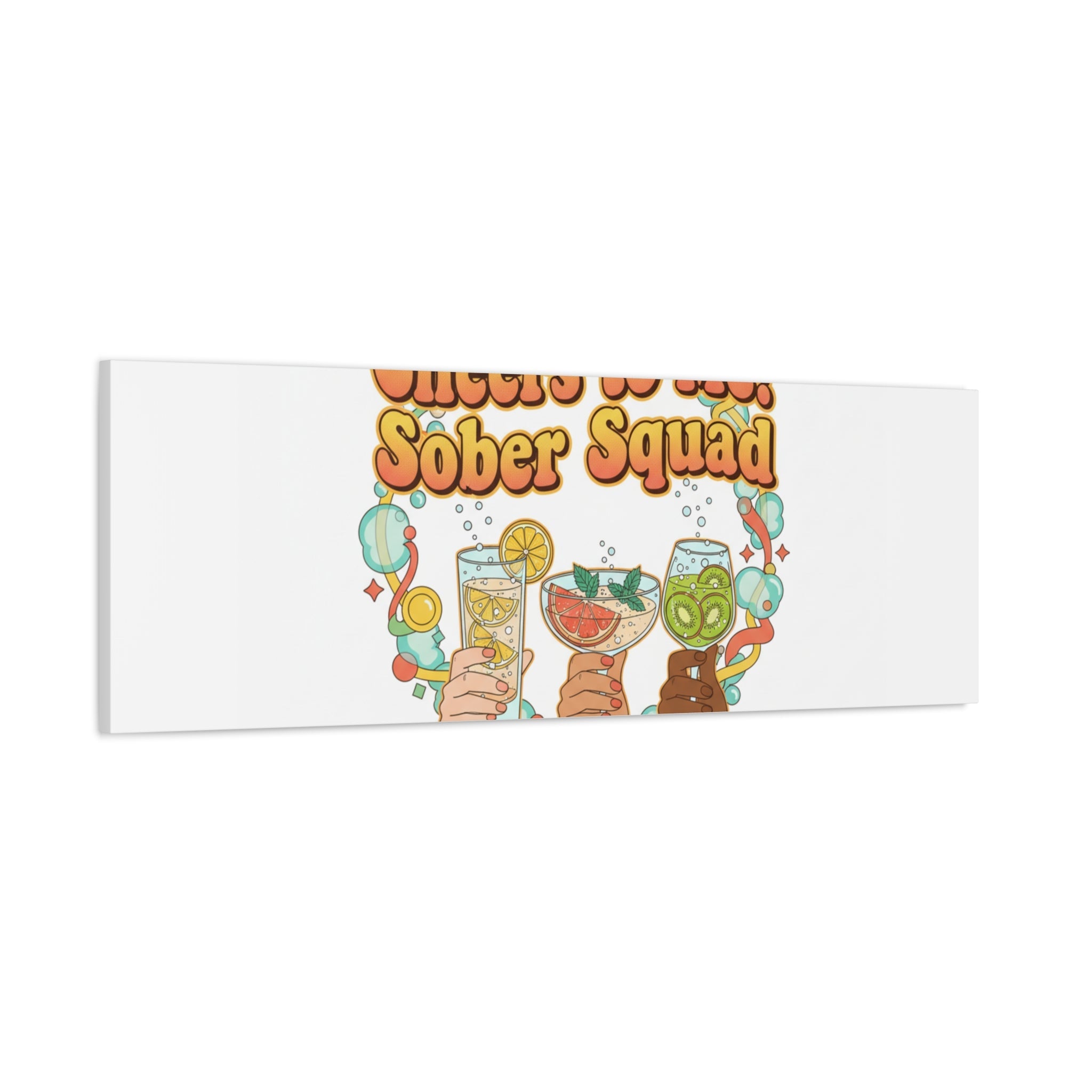 Cheers to Me Sober Squad Canvas | Dry January Mocktail Art