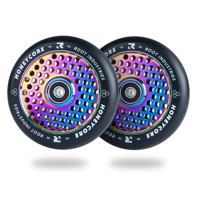 Root Industries HoneyCore Wheels 110mm - Black/Rocket Fuel (Pair) by Skates USA