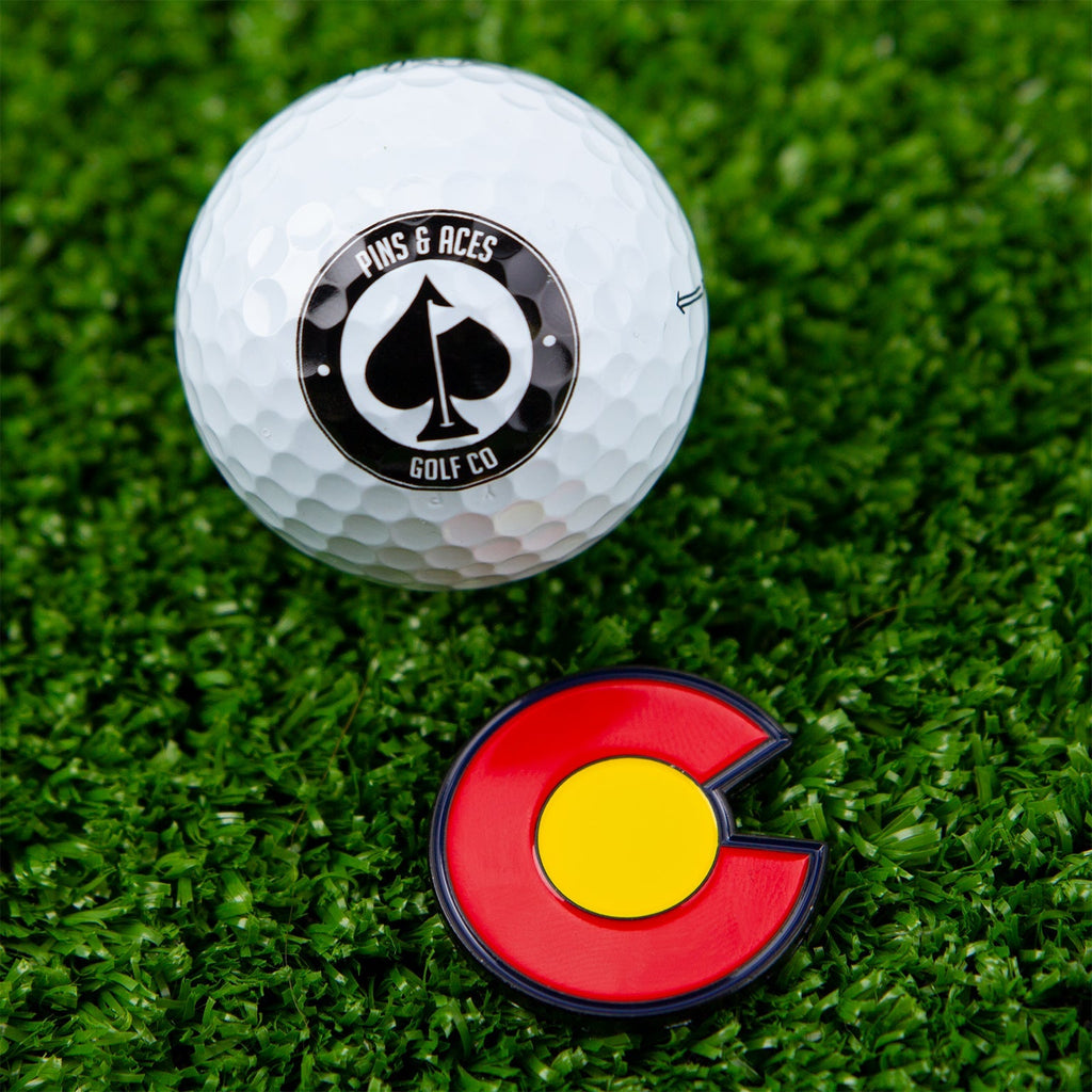 Colorado Strong Ball Marker – Pins and Aces, view 3